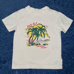 Polo by Ralph Lauren Kids White Tropical Print Tee